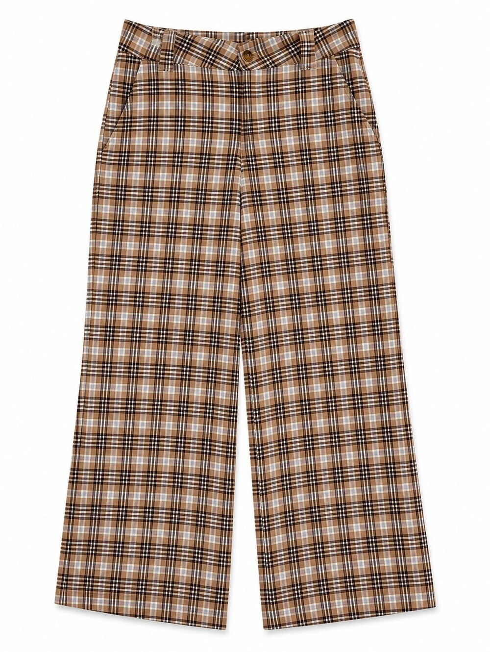Hollister High Rise Baggy Plaid Pants Brown Wide Leg Y2K Women's 7R